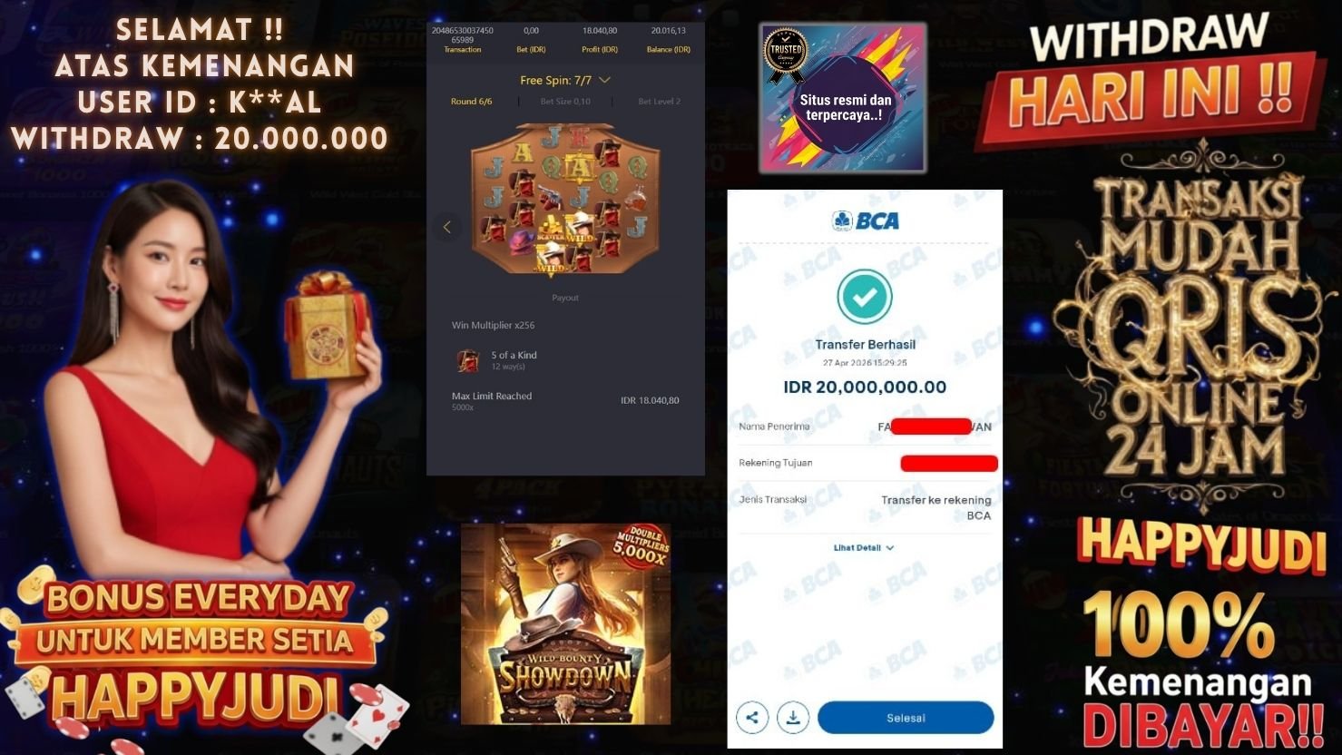 HAPPYJUDI JACKPOT SLOT WILD BOUNTY SHOWDOWN